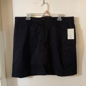 NWT Croft & Barrow black mini skort size 18